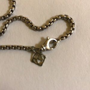 David Yurman 3mm 16´´ SS 18KT logo necklace